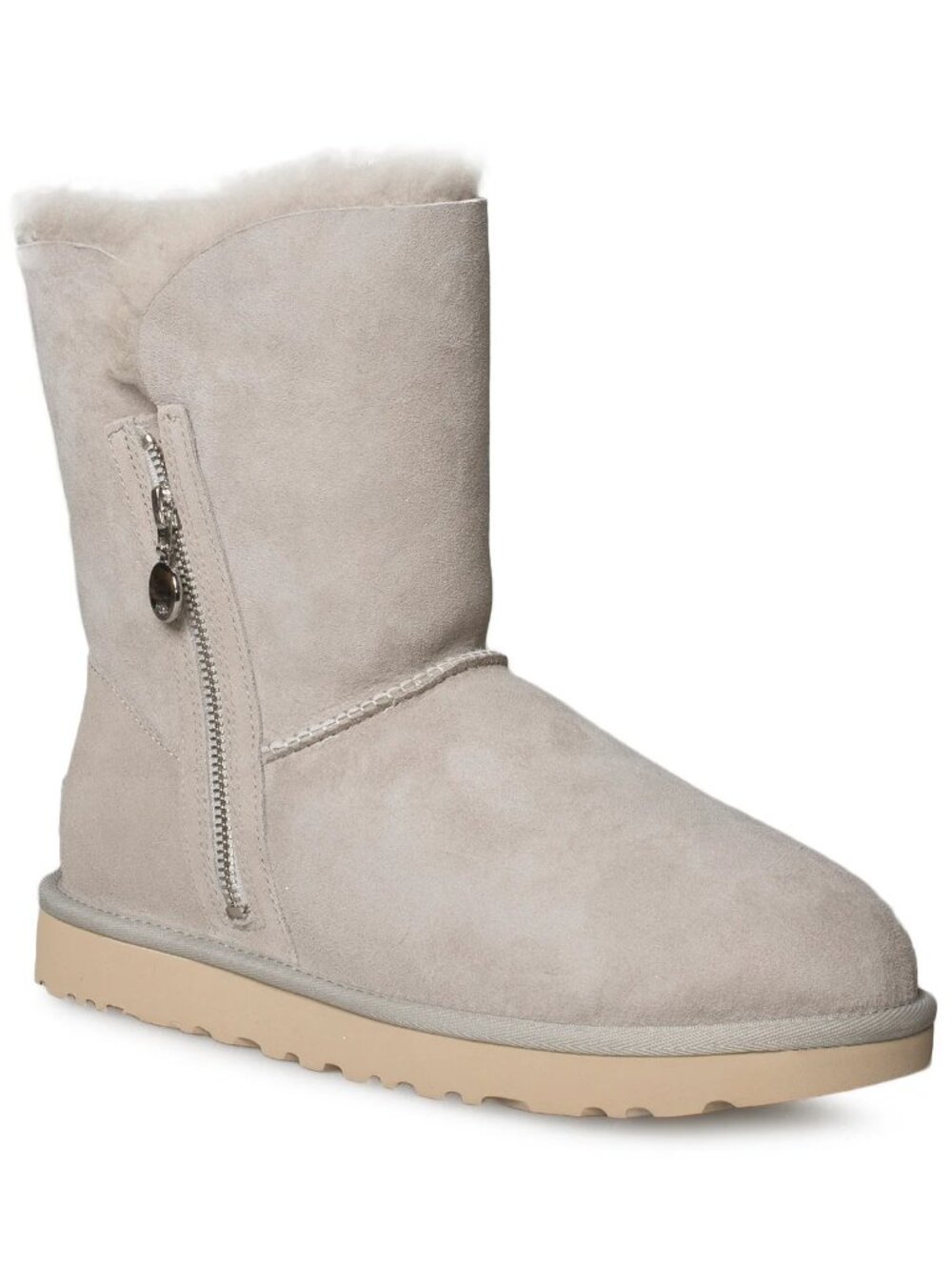 UGG Bailey Zip Short Boots Goat Gray Women's - Size 7